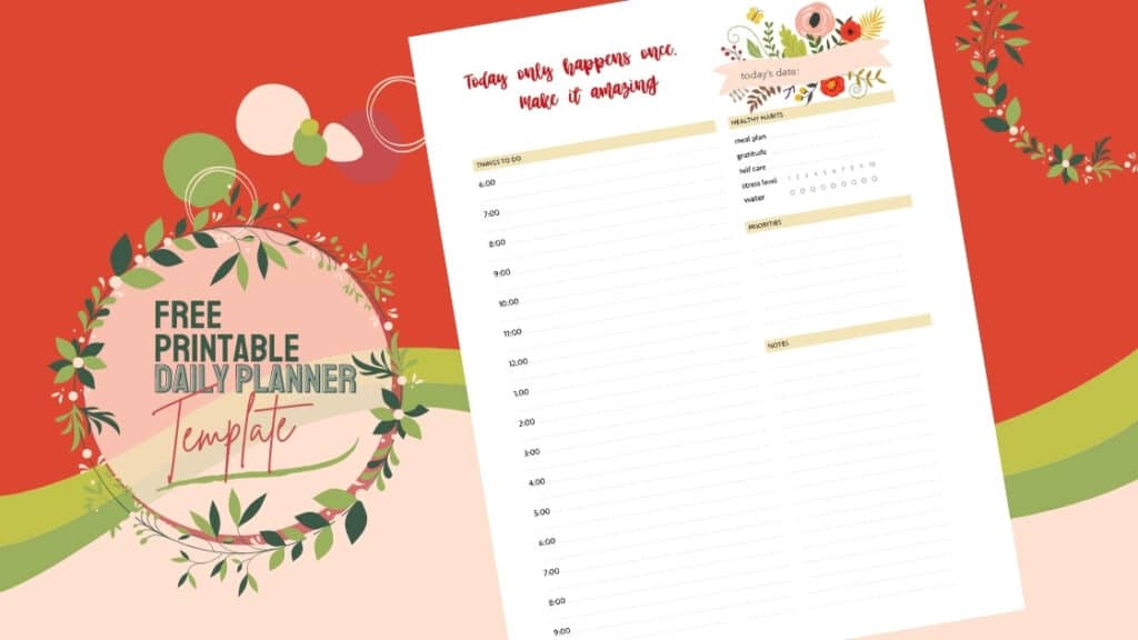 Free Printable Daily Planner Template