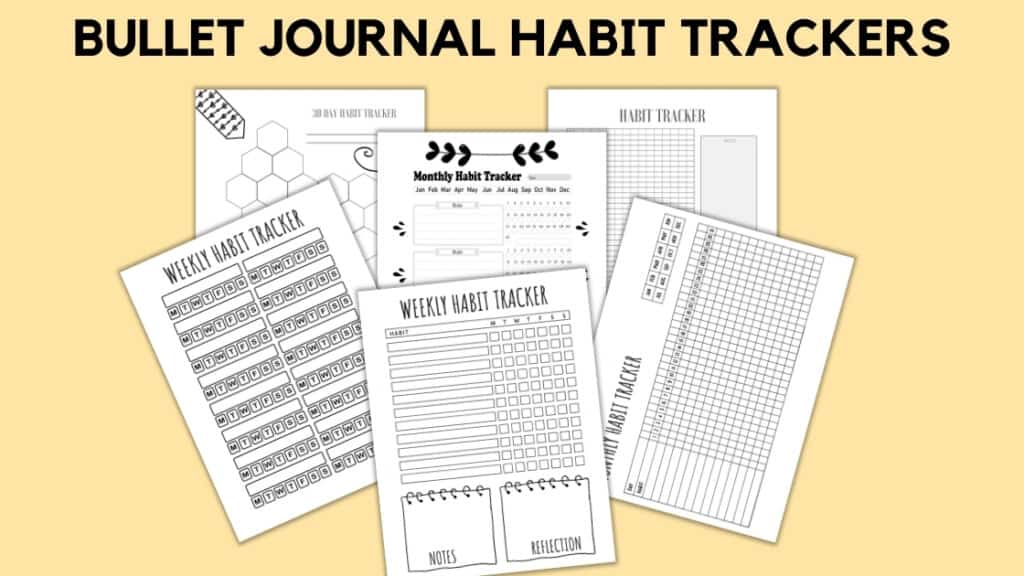 BULLET JOURNAL HABIT TRACKERS