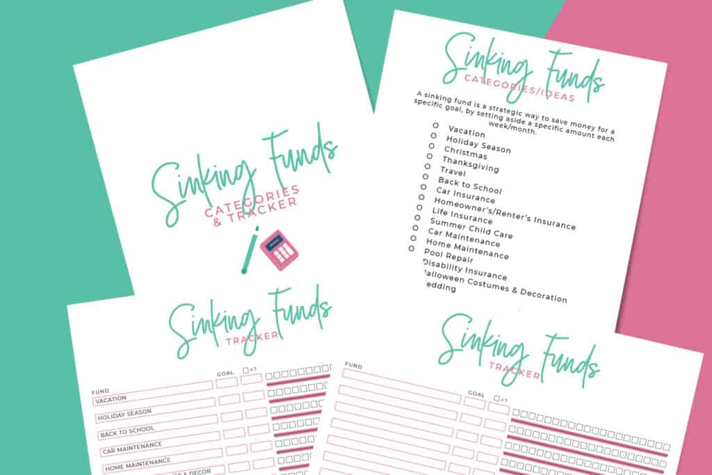 Sinking Funds Printable