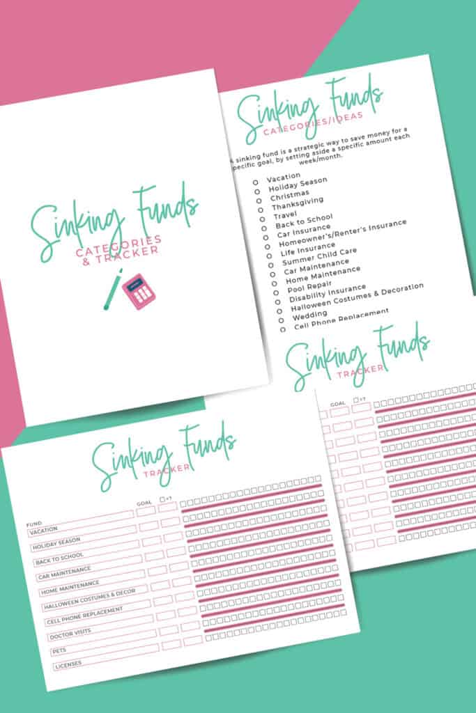 Sinking Funds Printable