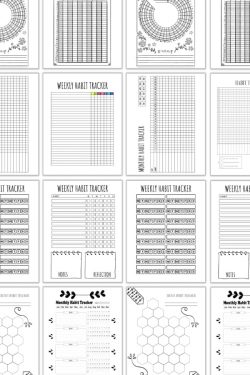 bullet journal habit tracker prinable